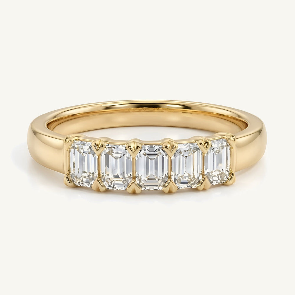 Five-Stone Emerald Lab-Grown Diamond Ring