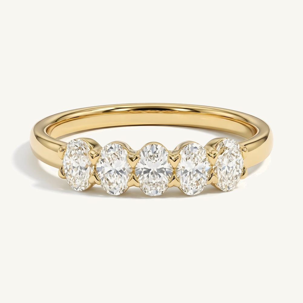 Five-Stone Oval Lab-Grown Diamond Band