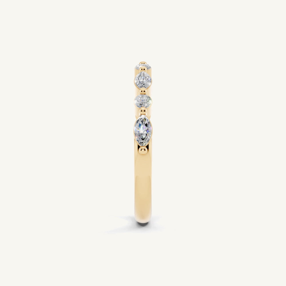Vine-Set Marquise Half-Eternity Band, 3/8 ct tw