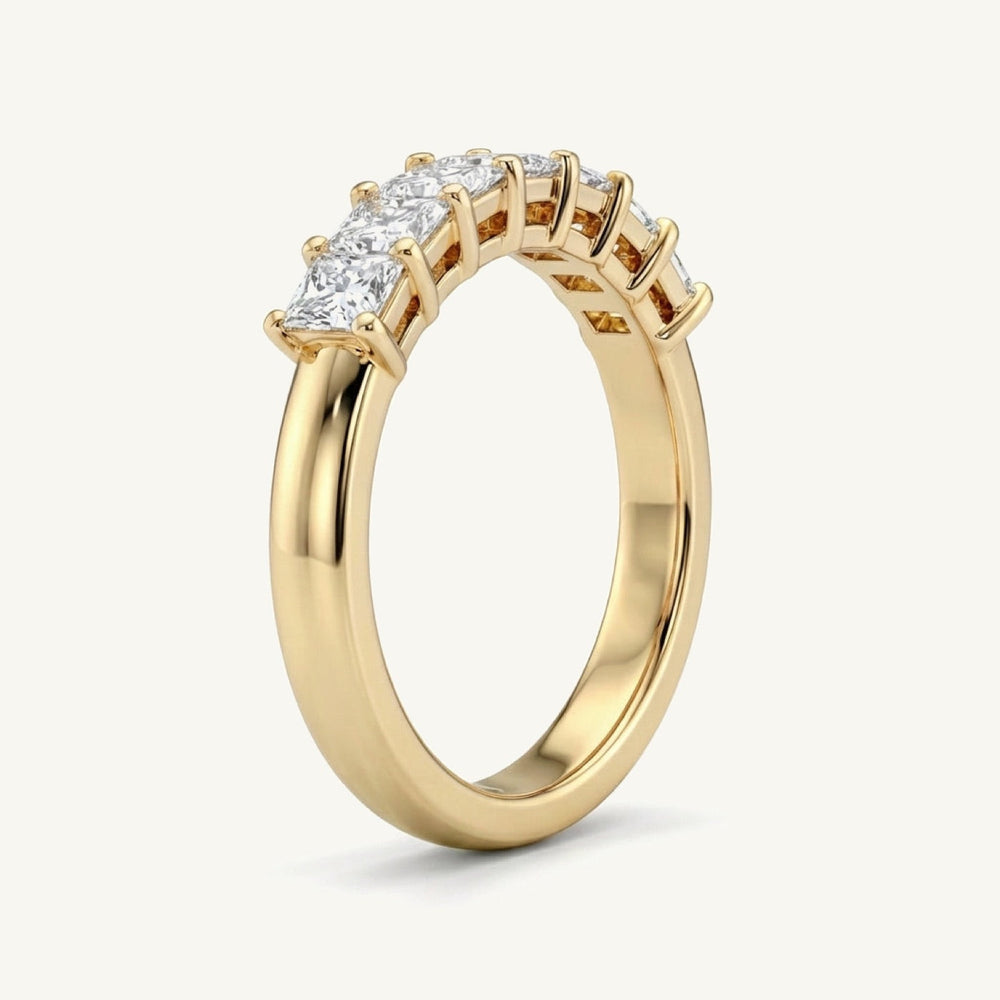 Seven-Stone Radiant Diamond Ring