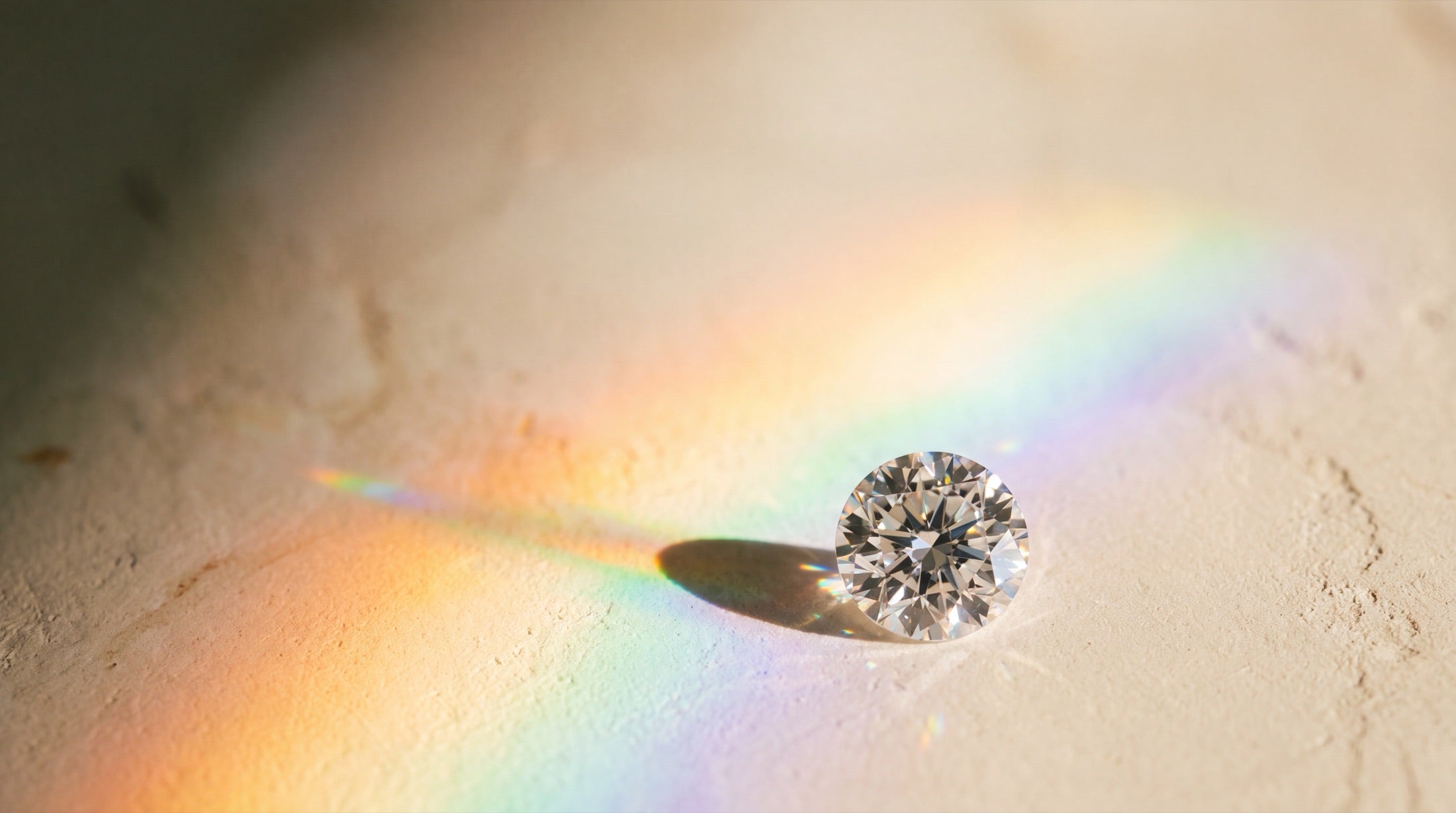 A lab-grown diamond