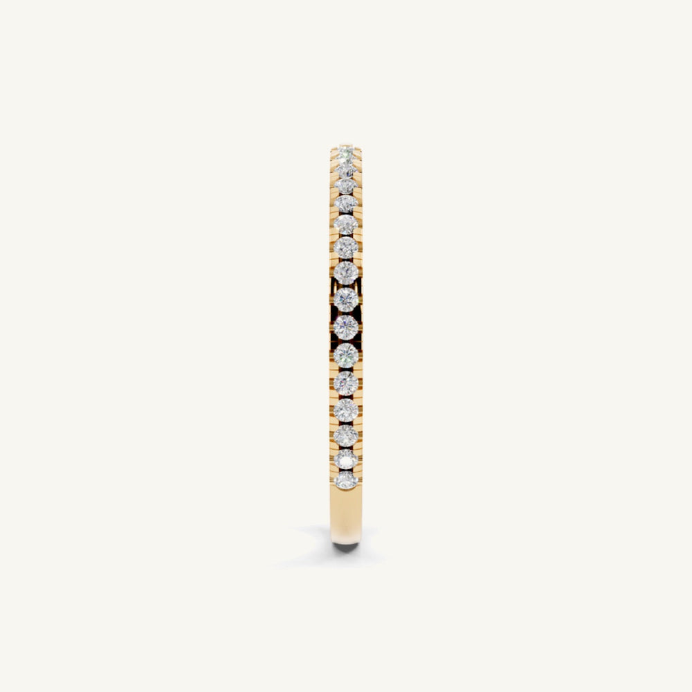 Open Pavé Wedding Band, 75% coverage