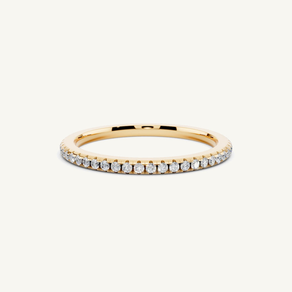 Pavé Diamond Eternity Band, 75% coverage
