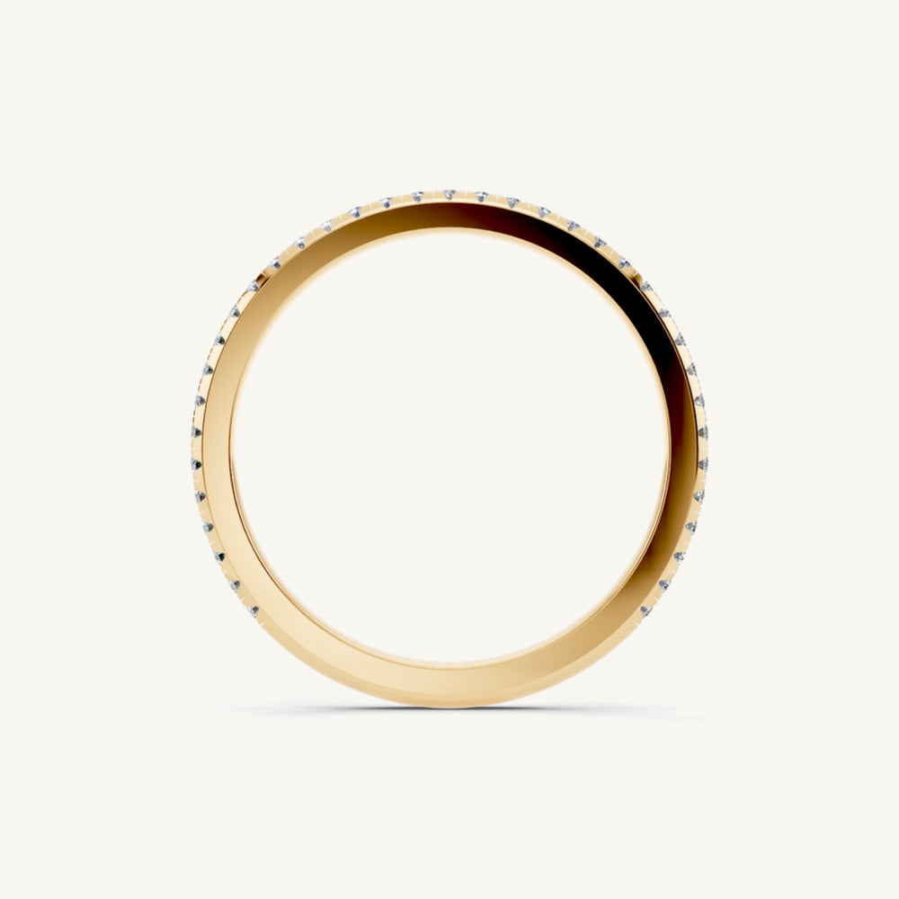 Pavé Diamond Eternity Band, 75% coverage