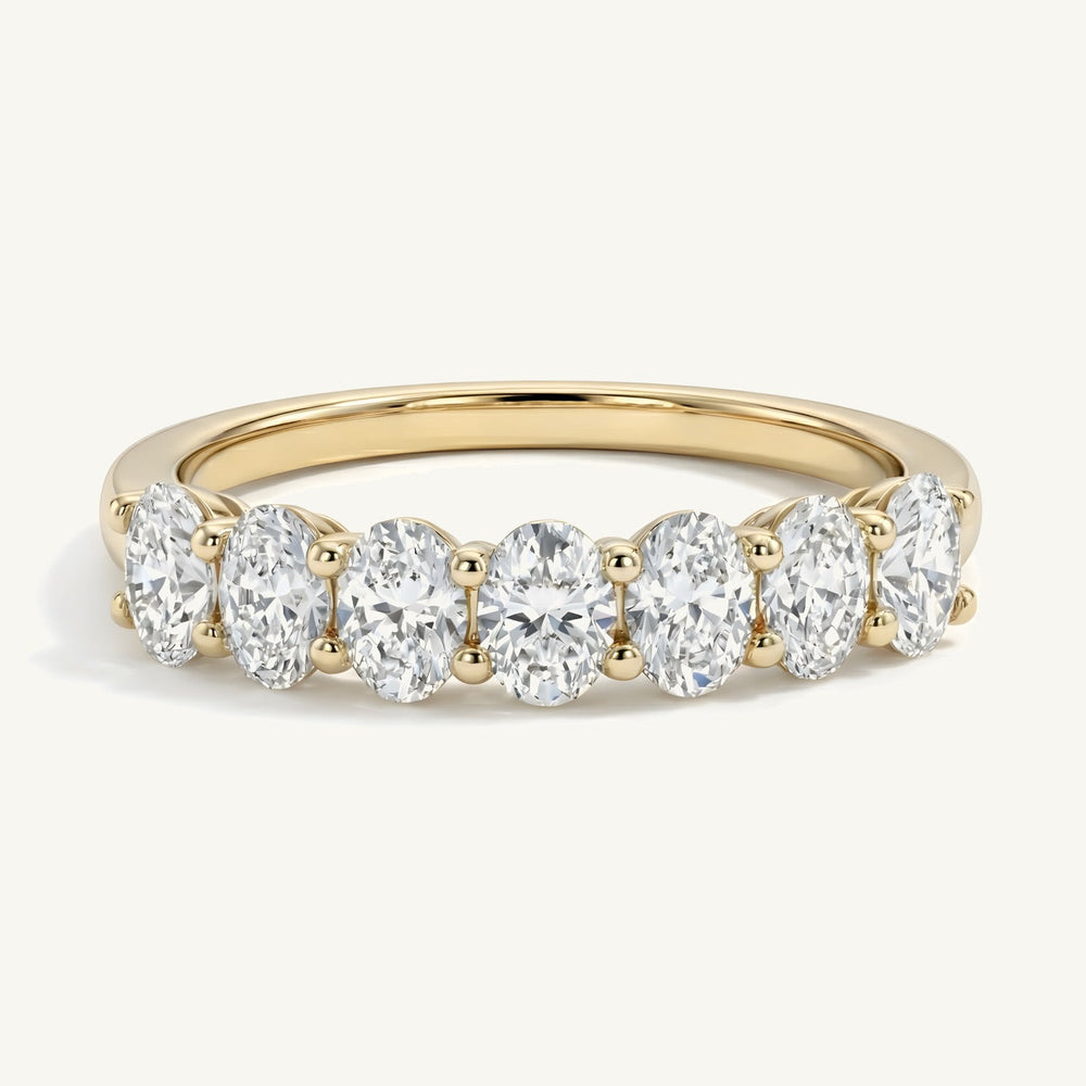 Seven-Stone Classic Oval Diamond Ring