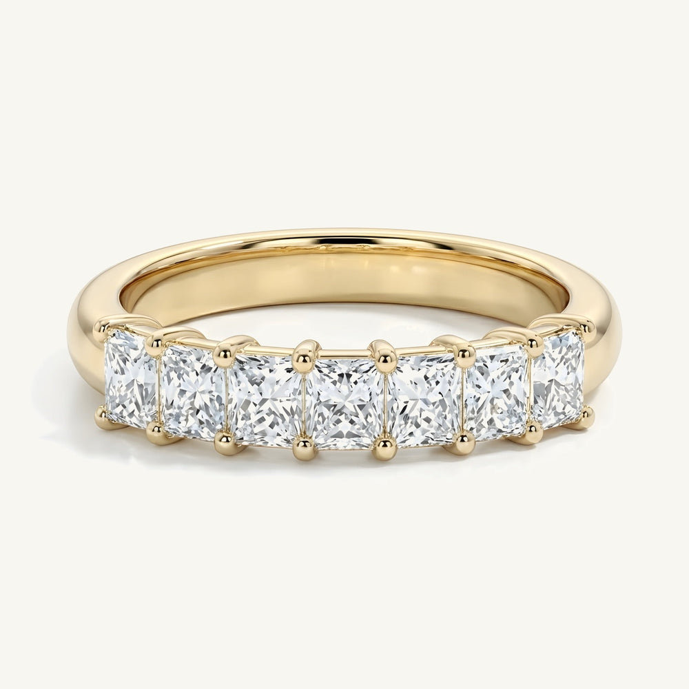 Seven-Stone Radiant Diamond Ring